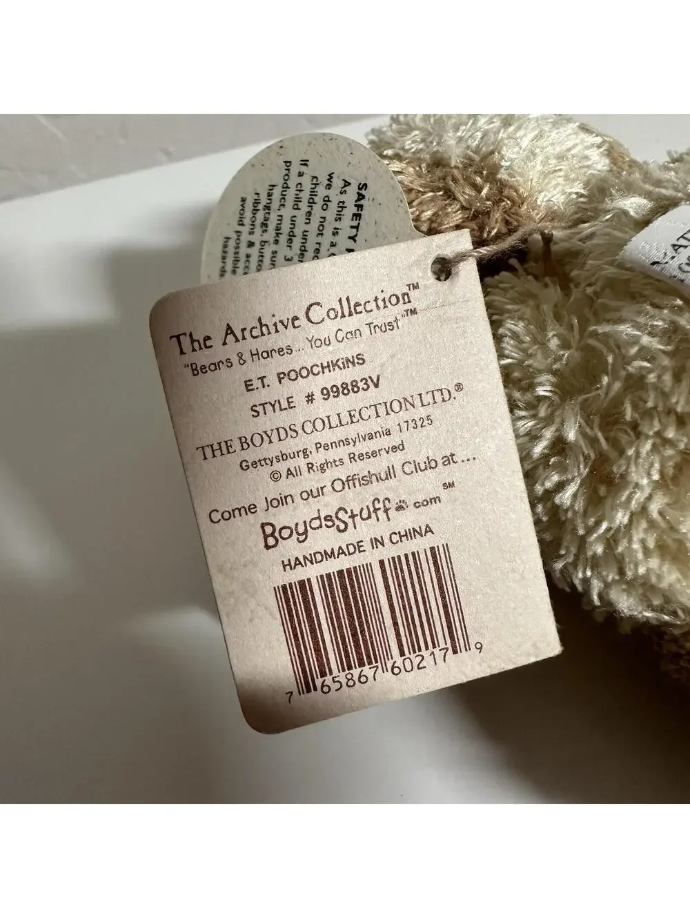 NWT Vintage Boyds Bears Archive Collection E.T. Poochkins Mini Puppy Dog Plush